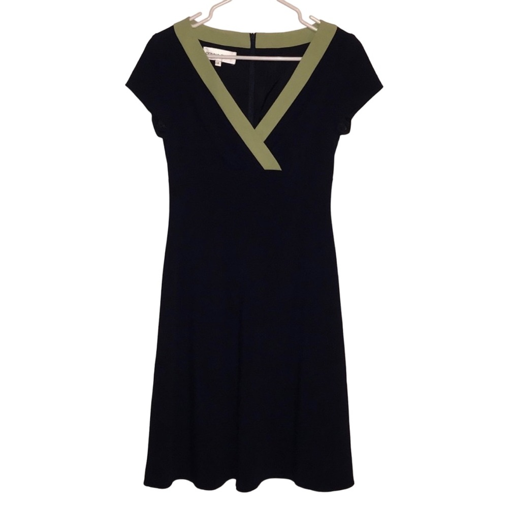 Vintage Donna Ricco Short Sleeved V-neck Dress sz 4